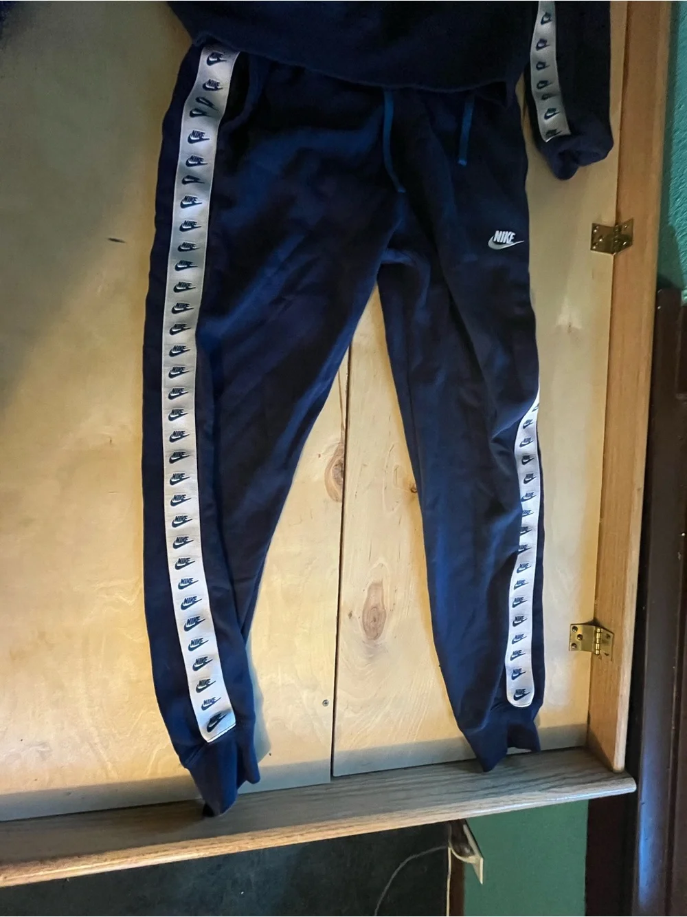 Nike Kids Navy Logo Tape Track Pants